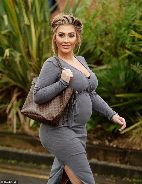Pregnant Lauren Goodger Spotted In Grey Midi Dress As She Steps Out In