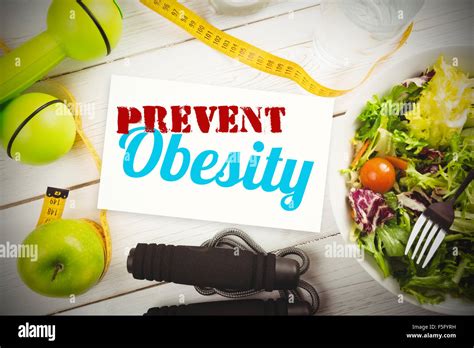 Composite Image Of Prevent Obesity Stock Photo Alamy