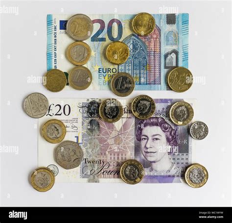 Euro And British Currency Stock Photo Alamy
