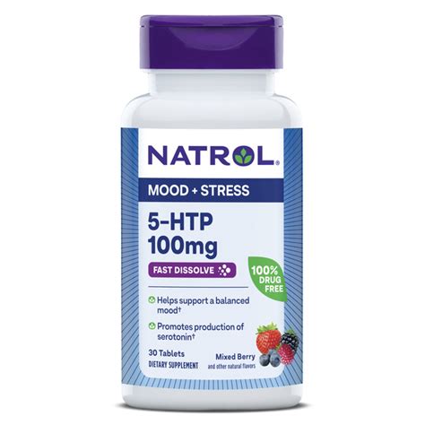 5 Htp Mood And Stress Fast Dissolve Tablets 100mg Natrol