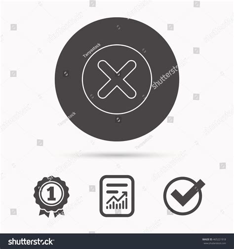 Delete Icon Decline Or Remove Sign Cancel Royalty Free Stock Vector