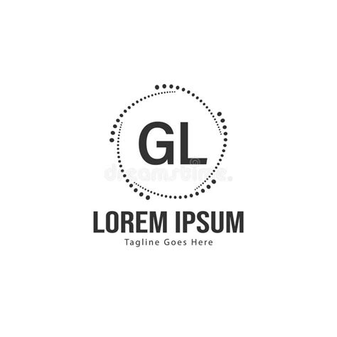 Initial Gl Logo Template With Modern Frame Minimalist Gl Letter Logo