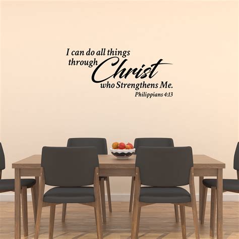 I Can Do All Things Through Christ Who Strengthens Me Decal Bible Verse