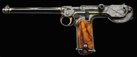Classic C93 Borchardt Pistol Strikingly Embellished W Superbly