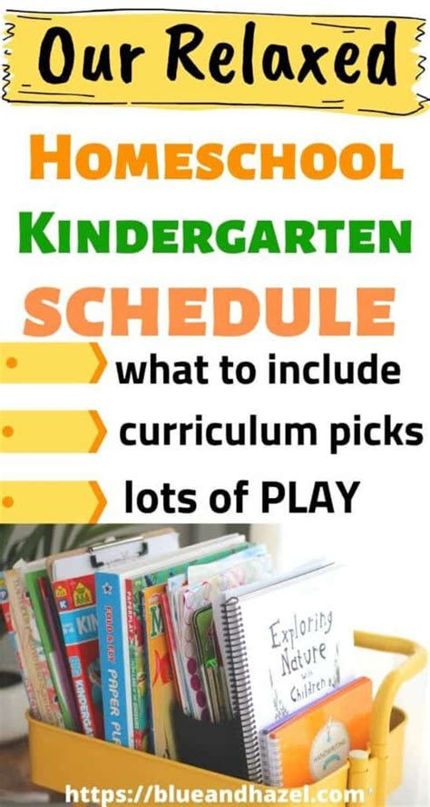 Our Relaxed Kindergarten Homeschool Schedule And Curriculum Blue And Hazel