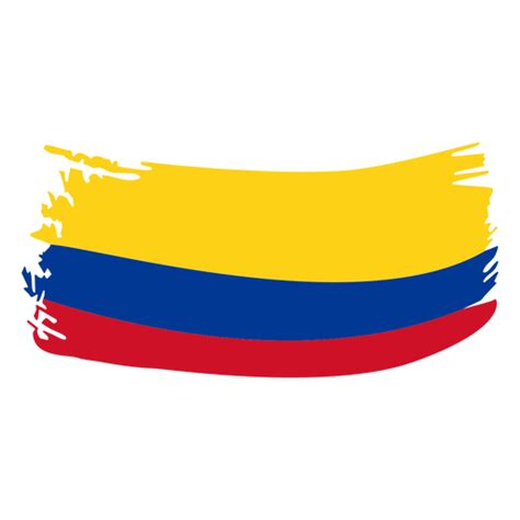 Diseño de la bandera de Colombia Brushy Descargar PNG SVG transparente