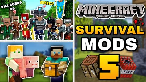 Top 5 Survival Mods For Minecraft Pocket Edition Best Minecraft Mods
