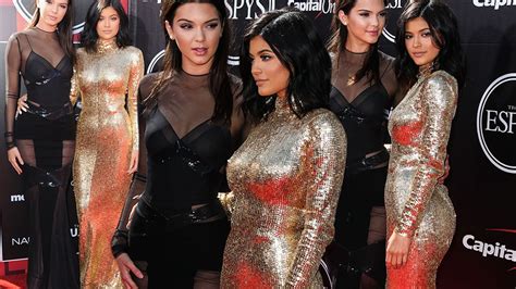 Kendall And Kylie Jenner Dazzle In Black And Gold As They Join Siblings