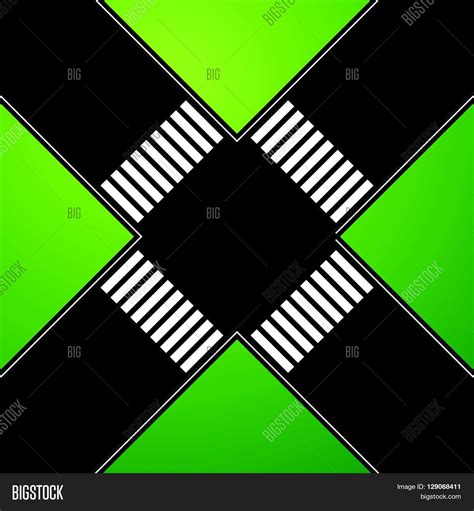 4 Way Intersection Vector And Photo Free Trial Bigstock