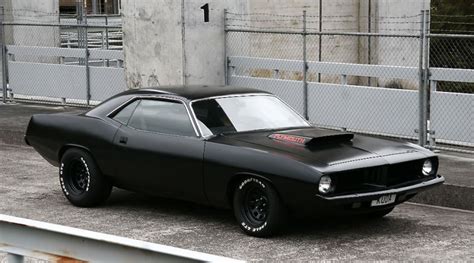 Sinister Looking Blacked Out Cuda Classic Cars Muscle American