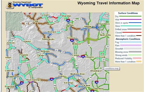 Wyoming Department Of Transportation Road Conditions Map Transport