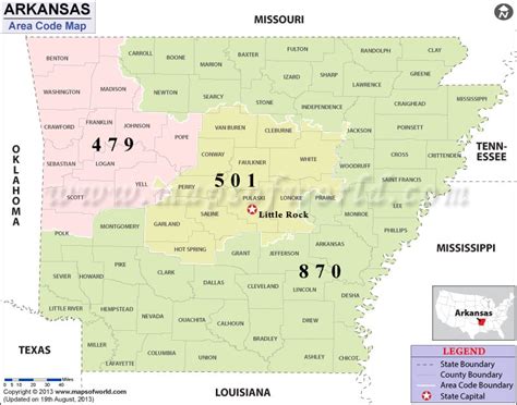 Arkansas Area Code Map Verjaardag Vrouw 2020