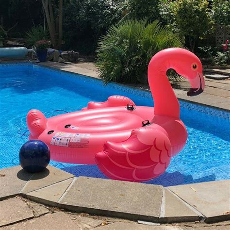 Intex 218x136cm Giant Mega Inflatable Flamingo Island Pool Float It 56288np