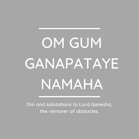 Om Gum Ganapataye Namaha Sanctuary Is Om Namah Shivaya Mantra Yoga