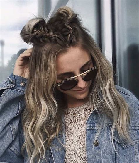 Half Up Bun Hairstyle Up Down Both 50 Awesome Ways To Rock Half Up