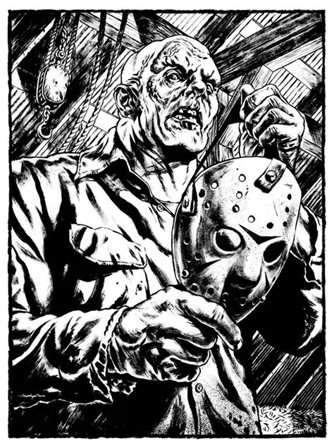 Jason Edmistons Art Store — Jason Voorhees Unmasked 13 X 17