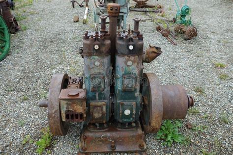 Antique Diesel Engine Used To Help Cut Jade Stock Photo Image Of