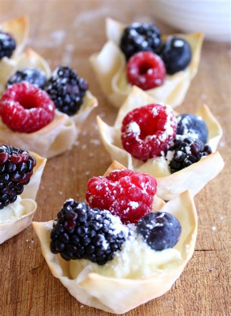 Wonton wrappers are essential to making appetizers like egg rolls and dumplings. Easy Lemon Berry Tarts | Six Sisters' Stuff