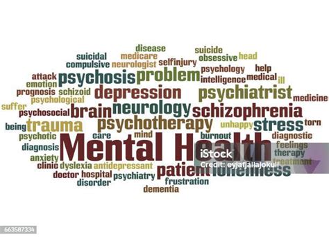 Mental Health Word Cloud Concept Stock Illustration Download Image