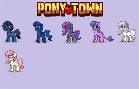 Pony Town Characters I Made So Far By Bluethornwolf On Deviantart