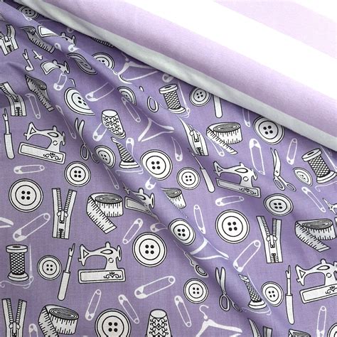 Sewing Themed Fabric By The Metre Sewing Poly Cotton Fabric Etsy
