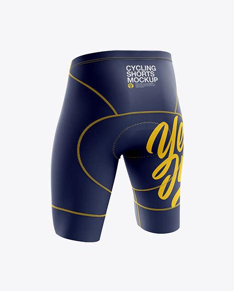 Download Men's Cycling Shorts v2 PSD Mockup Back Left Half Side ...