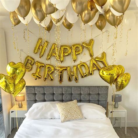 Bedroom Balloons Birthday Room Decorations Surprise Birthday