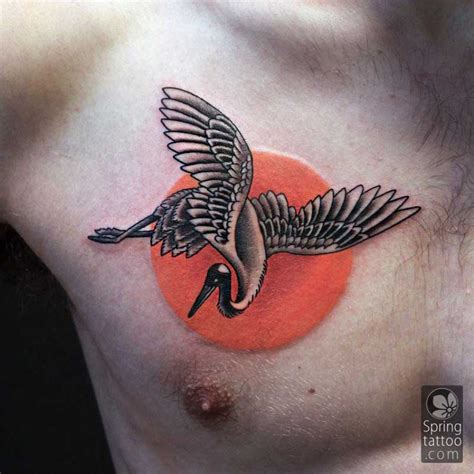 Japanese Crane Tattoo • Spring Tattoo