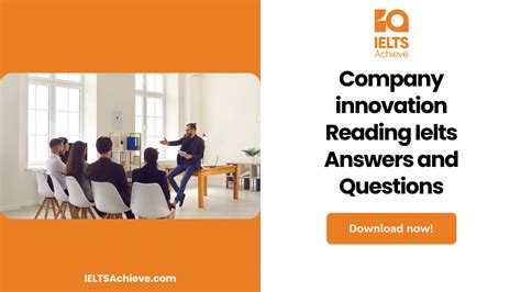 Company Innovation Reading Ielts Answers And Questions