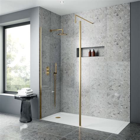 Elegant Mm Walkin Shower Enclosure Bathroom Mm Grey Safety Easy