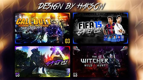Free Gaming Thumbnail Pack Template Psd By Hakson Youtube