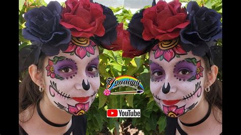 Catrina Colorida Con Flores Face Painting Sugar Skull Youtube