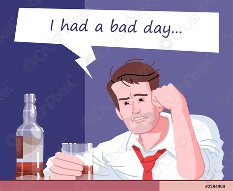 Alcohol Addiction Flat Color Vector Illustration I Had A Bad Stock