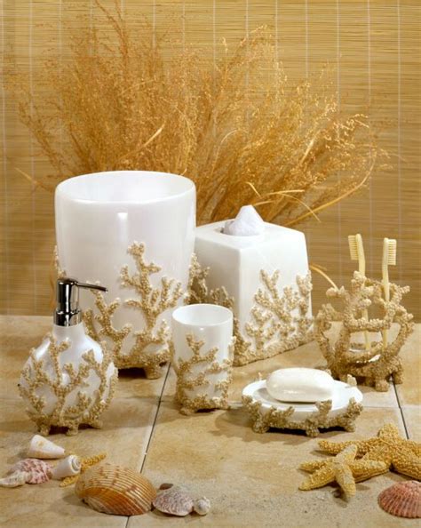 Add a stylish flair to your bathroom's accessories with this scroll bath accessory collection. Veratex Coral Reef, Bath Accessories (With images) | Teal ...