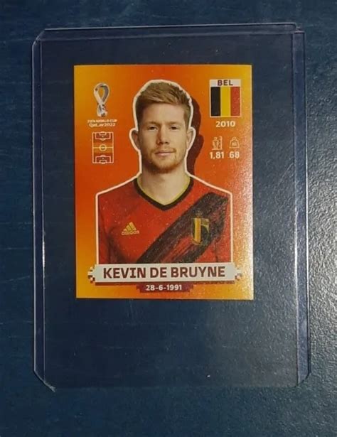 Kevin De Bruyne Bel 10 Panini Sticker Orange Fifa World Cup Qatar 2022