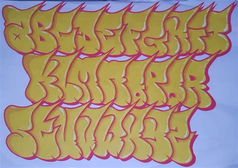 Graffiti Alphabet Throw Up Dikoy Alfabeto Graffiti Scrittura Di