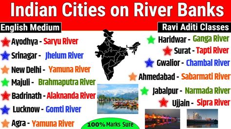Indian Cities On The Bank Of River Indian Cities And River Banks