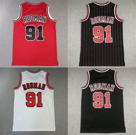 Chicago Legend Throwback Mens 91 Dennis Rodman Basketball Jersey All