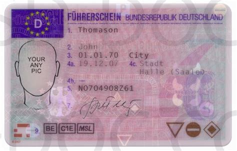 Germany Driver License Front Back Psd Store
