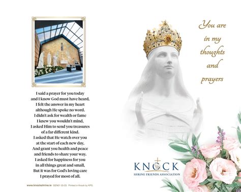 You Are In My Thoughts Prayers Knock Shrine