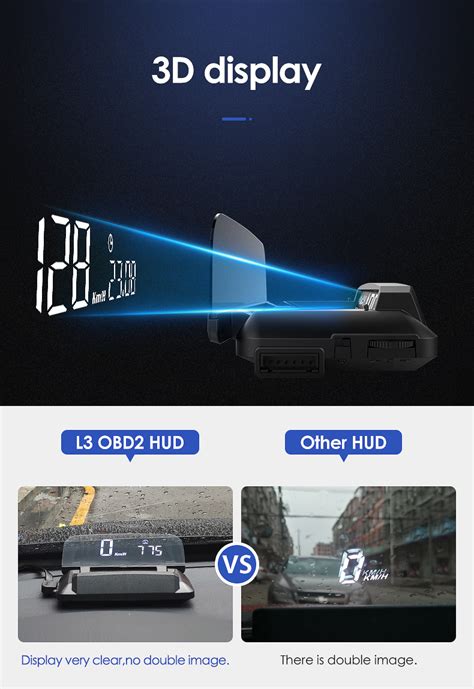 L3 Obd2 Heads Up Display Car Hud With Reflection Board