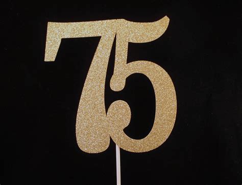 75th Cake Topper 75th Birthday Cake Topper 75th Anniversary