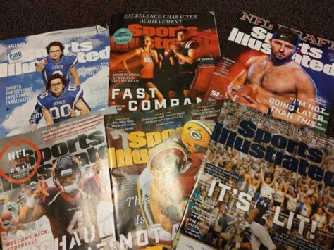 Lot Of 6 Pre Owned Sports Illustrated Magazines Back Issues Football