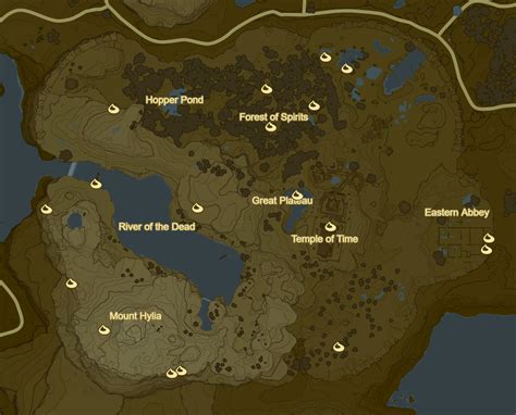 Great Plateau Korok Seed Locations Zelda Dungeon