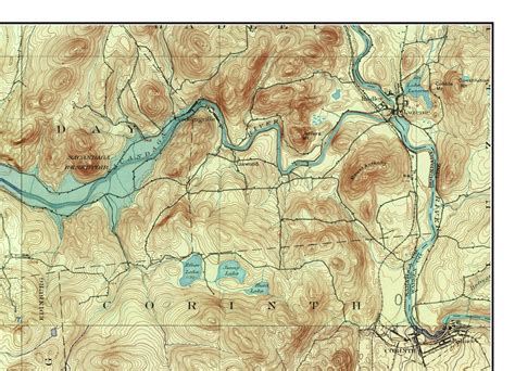 Great Sacandaga Lake And Vicinity 1937 Usgs Old Topographic Map Etsy 日本