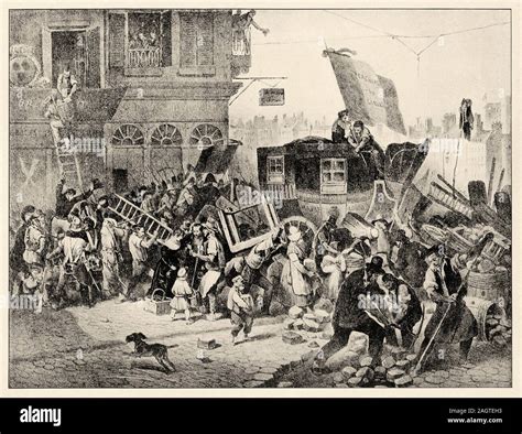 Barricade Paris 29 Juillet 1830 Banque De Photographies Et Dimages à