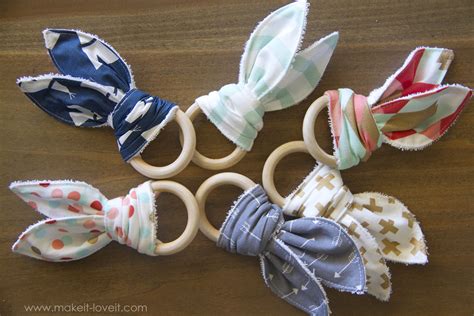 Natural Wood And Bunny Ear Teething Ring Make It And Love It