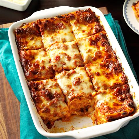 Sprinkle with 1 cup mozzarella cheese and 2 tablespoons parmesan cheese. Make-Ahead Lasagna Recipe | Taste of Home