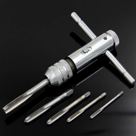 Free Shipping New Adjustable M3 M8 T Handle Ratchet Tap Wrench