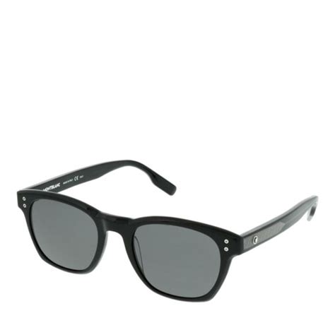 Montblanc Mb0122s 001 51 Sunglass Man Acetate Black Sonnenbrille